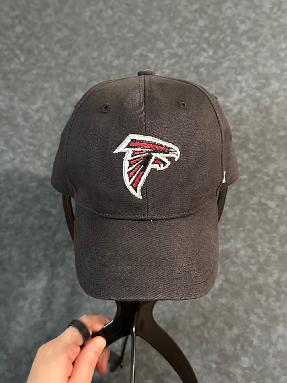47 Brand New Era Atlanta Falcons Kids Washed Black Strapback Cap Hat